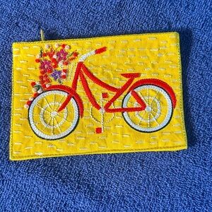 🎉Trades of Hope Coin/ID Pouch Yellow Silk Made By 3rd World Artisans